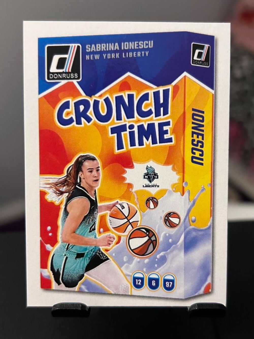 2025 Panini WNBA Donruss Crunch Time #9 Sabrina Ionescu New York Liberty